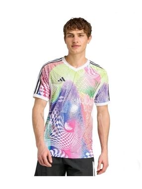 Adidas Mens 2XL Jeremy Scott Pride Tiro Slim Fit Short Sleeve Jersey JL8097